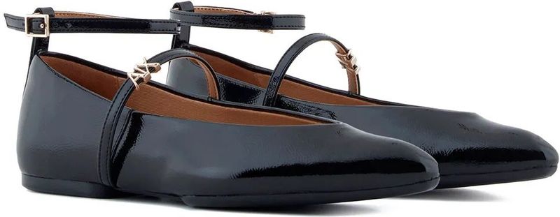 AIX Armani Exchange - Ballerina's - Zwart - Plat - Gesp - Casual - Klassiek