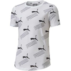 Puma Amplified Aop Short Sleeve T-shirt Wit 11-12 Years Meisje