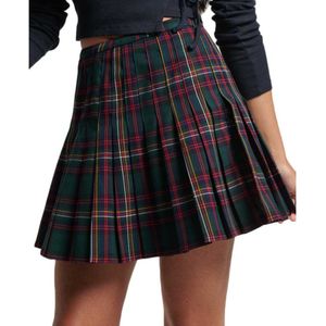Superdry Check Mini Skirt Groen XS Vrouw