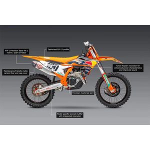 Yoshimura Usa Rs-12 Ktm Sx-f 450 Fe 22-23 Niet Gehomologeerd Volledig Uitlaatsysteem
