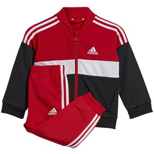 Adidas Tiberio 3 Stripes Colorblock Shiny Set Rood 12-24 Months