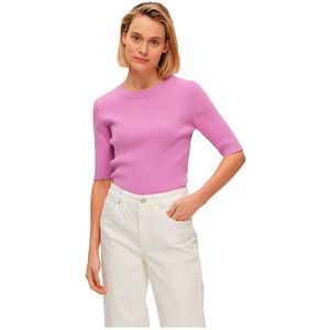 Selected Mala 2/4 Short Sleeve T-shirt Roze S Vrouw