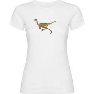 Kruskis Dino Run Short Sleeve T-shirt Wit S Vrouw