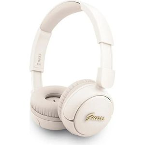 Guess - Metalen Logo Script - On-Ear Koptelefoon - Beige - Bluetooth 5.3