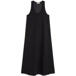 Ecoalf Berilo Short Sleeve Long Dress Zwart M Vrouw
