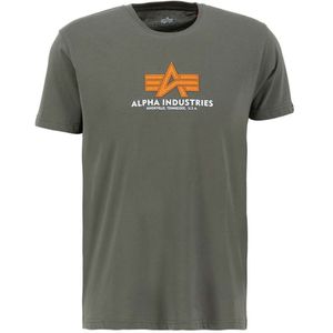 Alpha Industries Basic Rubber Short Sleeve T-shirt Groen S Man