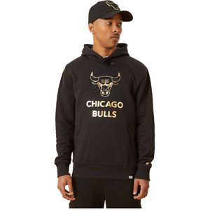 New Era Chicago Bulls Nba Metallic Hoodie Zwart M Man