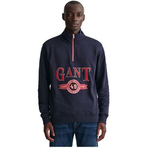 Gant Retro Crest Half Zip Sweatshirt Blauw M Man