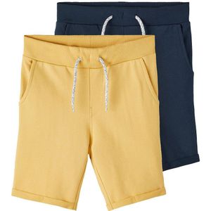 Name It Vermo Sweat Shorts 2 Units Geel,Blauw 11 Years