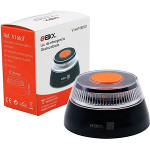 Ebox - V16 Geolocated - Verkeersnoodlicht - Transparant - Met SIM-kaart