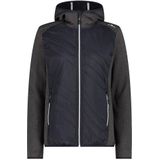 CMP - Hybride Damesfleece - Met Capuchon - Sportieve Snit - Zwart