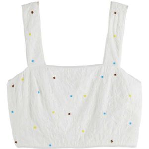 Scotch & Soda Beaded Cropped Top Zonder Mouwen
