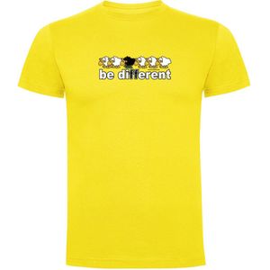Kruskis Be Different Run Short Sleeve T-shirt Geel 2XL Man