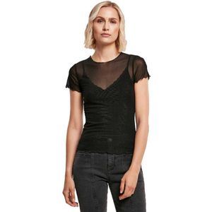 Urban Classics - Mesh tee Top - XS - Zwart