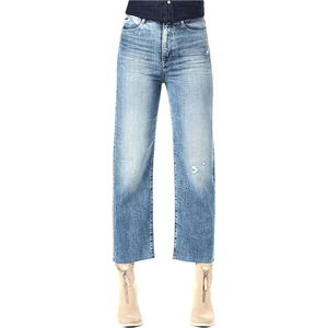 G-star Tedie Ultra-high Waist Straight Ripped Ankle Jeans Blauw 24 / 32 Vrouw