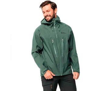 Jack Wolfskin - Kammweg 3l Jas - Regenjas - Blauw - Gerecycled Materiaal