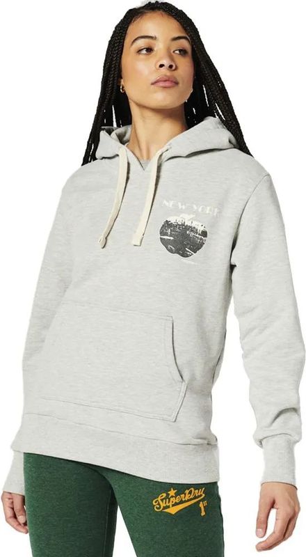 Superdry - Vintage Crossing Lines - Hoodie - Losse Pasvorm - Capuchon met Trekkoord