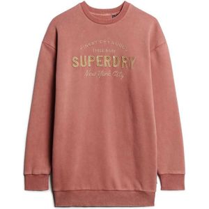 Superdry - Luxe Sweatjurk - Dames - Halflang - Metallic Logo