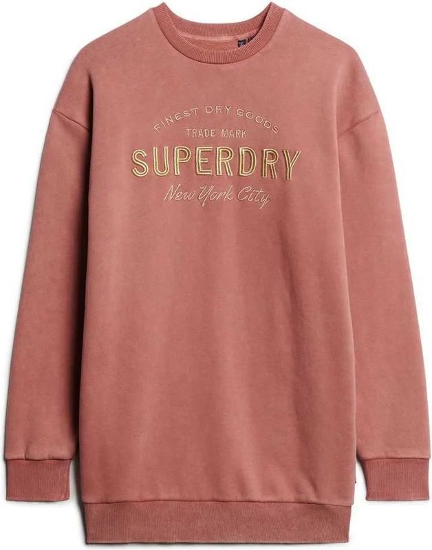 Superdry - Luxe Sweatjurk - Dames - Halflang - Metallic Logo