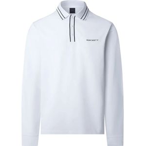 Hackett Jacquard Tipped Lange Mouw Poloshirt