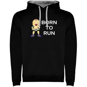 Kruskis Born To Run Two-colour Hoodie Zwart 3XL Man