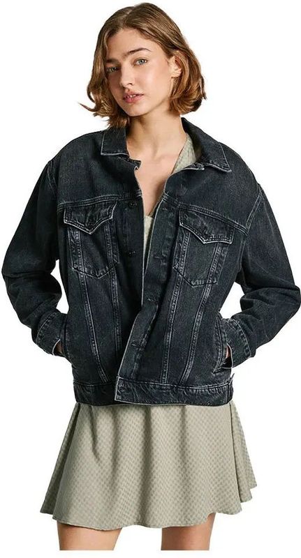 Pepe Jeans - Boyfriend Denim Jack - Denim - Ontspannen Pasvorm