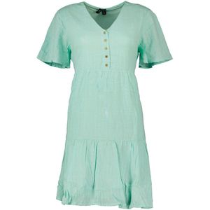 Vero Moda Satina Short Sleeve Short Dress Groen M Vrouw