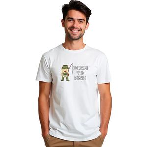 Kruskis Born To Fish T-shirt Met Korte Mouwen
