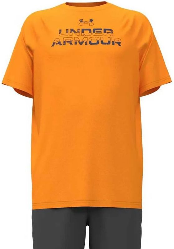 Under Armour - Tech Split Wordmark - T-shirt - Korte Mouwen - 100% Polyester