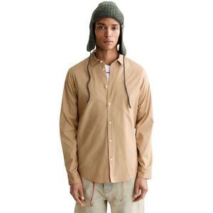Scotch & Soda Solid Slim Fit Poplin Overhemd Met Lange Mouwen