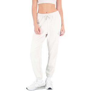New Balance Essentials Reimagined Brushed Back Fleece Pants Wit XS Vrouw