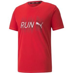 Puma Run Logo Short Sleeve T-shirt Rood L Man