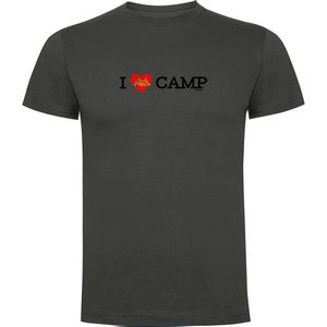 Kruskis I Love Camp Short Sleeve T-shirt Grijs 3XL Man