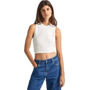 Pepe Jeans Gaia Top Sleeveless Blouse Wit M Vrouw