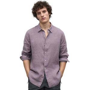ECOALFvoor mannen. MCMGASRMALIB0725S25-519 Shirt Malibu lila (L), Casual, Vlas, Lange mouwen, Duurzaam