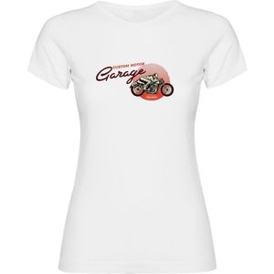 Kruskis Garage Short Sleeve T-shirt Wit S Vrouw