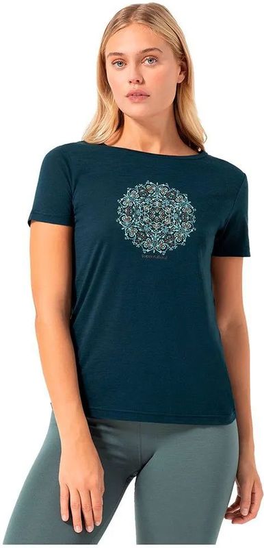 Super.natural - Ornament T-shirt - Korte Mouwen - Dames - Merinowol