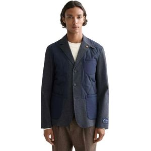 Scotch & Soda Colourblock Lightly Padded Mixed Fabrics Blazer