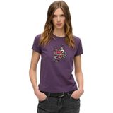 Superdry Small Tattoo Rhinest Fittd T-shirt Met Korte Mouwen