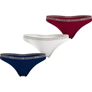 Tommy Hilfiger Logo Lace Thong 3 Units Veelkleurig S Vrouw