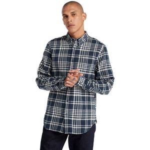 Timberland Heavy Flannel Check Long Sleeve Shirt Blauw M Man