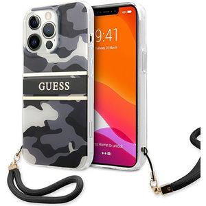 Guess Guhcp13xkcabbk Iphone 13 Pro Max 6.7 Camo Strap Collection Telefoonhoesje