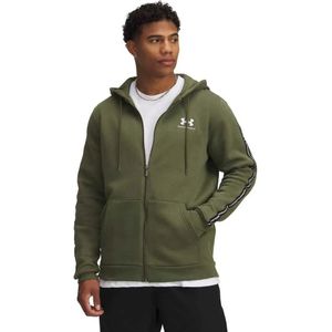 Under Armour - Icon Fleece Taping - Sweatshirt - Marine OD Green/Wit - Met Rits