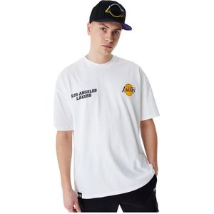 New Era Los Angeles Lakers Nba Large Graphic Bp Short Sleeve T-shirt Wit L Man