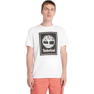 Timberland Stack Logo Short Sleeve T-shirt Wit 2XL Man