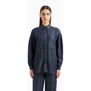 Armani Exchange 3dyc64_y15pz Long Sleeve Shirt Blauw XS Vrouw