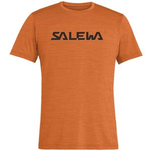 Salewa Puez Hybrid 2 Dryton Short Sleeve T-shirt Oranje S Man