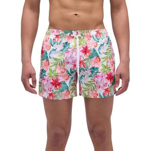 Sundek Elastic Waist And Bora Bora Print Zwembroek