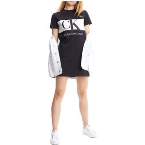 Calvin Klein Jeans Blocking Short Sleeve Short Dress Zwart XS Vrouw