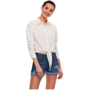 Only Martha Crop Overhemd Met Lange Mouwen